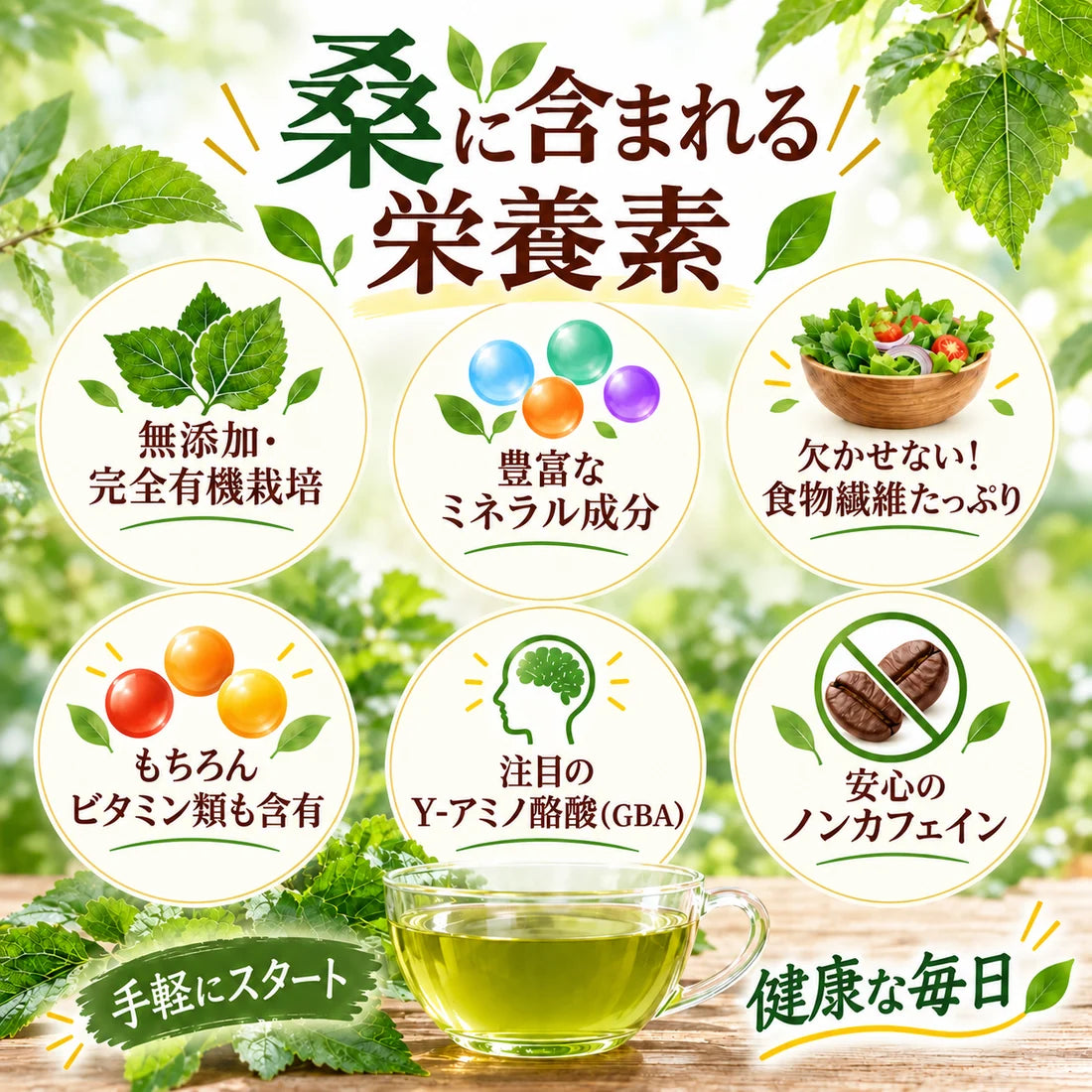 【基本送料無料】国産有機栽培 有機桑茶 お徳用ティーバッグ(36包)×6個セット